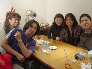 Eiji, André (ex-bolsista), Emi, Etsuko e eu