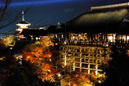 A vista mais tradicional do Kiyomizu-dera